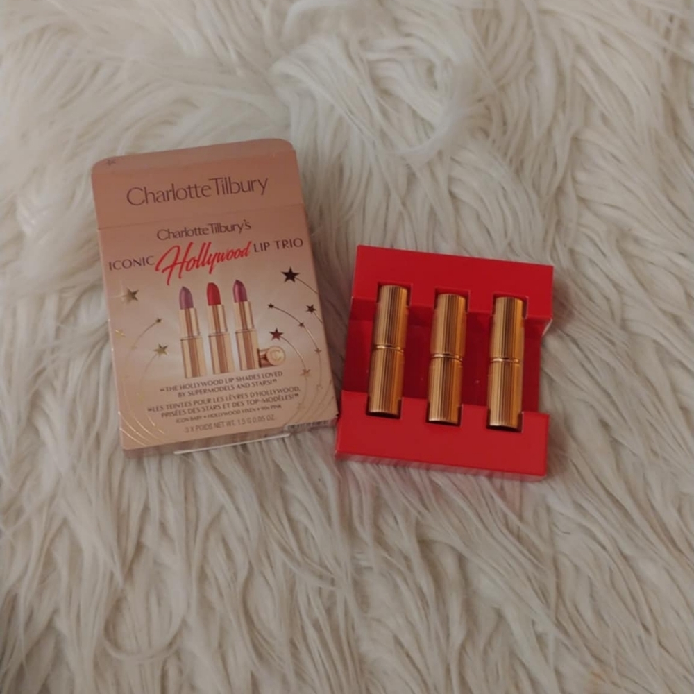 💋FIRM! NWT CHARLOTTE TILBURY ICONIC HOLLYWOOD TRIO LIPSTICK (LIMITED EDITION)